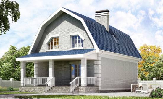 130-005-П Проект двухэтажного дома мансардой, недорогой коттедж из газосиликатных блоков Сочи | Проекты домов от House Expert