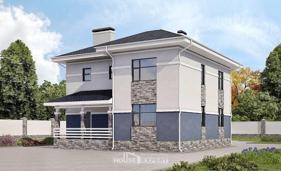 150-014-Л Проект двухэтажного дома, скромный дом из керамзитобетонных блоков Сочи | Проекты домов от House Expert