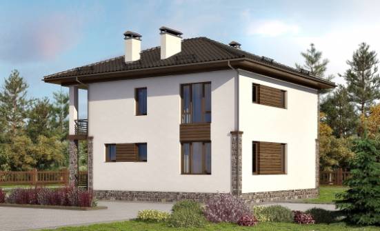 170-005-П Проект двухэтажного дома, доступный домик из бризолита Сочи | Проекты домов от House Expert