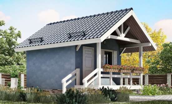 020-001-Л Проект одноэтажного дома, дешевый загородный дом из бревен Сочи | Проекты домов от House Expert