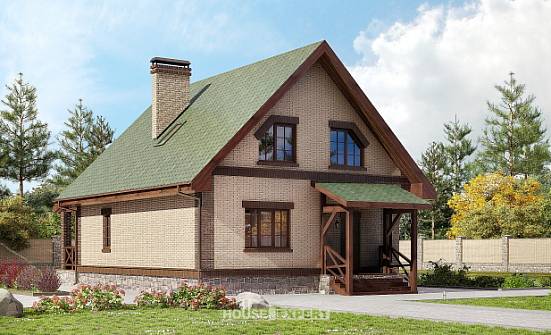 160-011-П Проект двухэтажного дома с мансардой, бюджетный домик из керамзитобетонных блоков Сочи | Проекты домов от House Expert