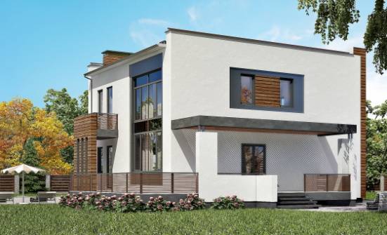 220-003-П Проект двухэтажного дома, гараж, уютный коттедж из газосиликатных блоков Сочи | Проекты домов от House Expert