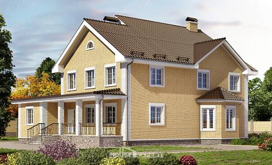 320-003-Л Проект двухэтажного дома, просторный загородный дом из бризолита Сочи | Проекты домов от House Expert