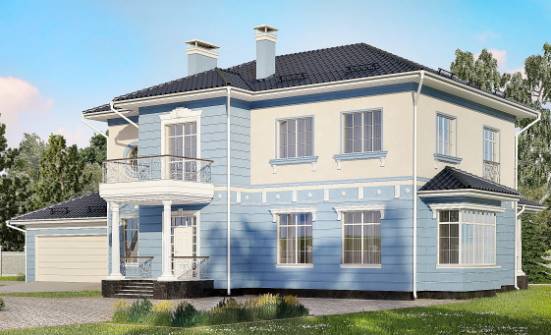 285-003-Л Проект двухэтажного дома и гаражом, красивый дом из кирпича Сочи | Проекты домов от House Expert