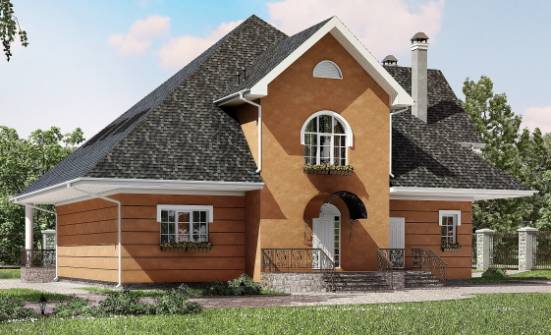 310-001-П Проект двухэтажного дома с мансардой, современный домик из арболита Сочи | Проекты домов от House Expert