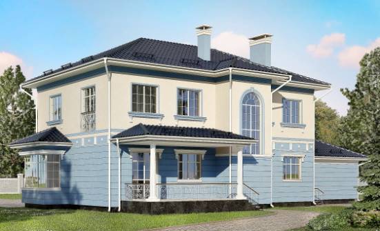 285-003-Л Проект двухэтажного дома и гаражом, красивый дом из кирпича Сочи | Проекты домов от House Expert