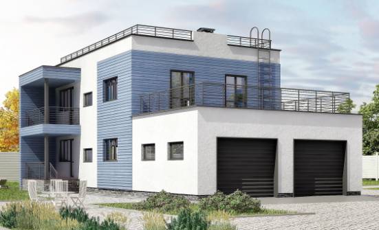 180-012-Л Проект двухэтажного дома, гараж, современный дом из кирпича Сочи | Проекты домов от House Expert