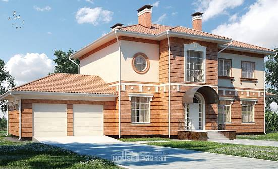 285-001-Л Проект двухэтажного дома, гараж, современный домик из кирпича Сочи | Проекты домов от House Expert
