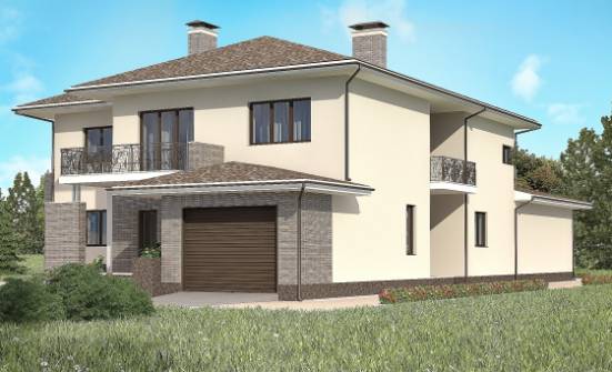 500-001-П Проект трехэтажного дома, гараж, красивый домик из кирпича Сочи | Проекты домов от House Expert