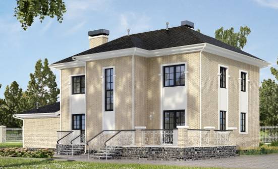 180-006-П Проект двухэтажного дома, гараж, современный домик из кирпича Сочи | Проекты домов от House Expert