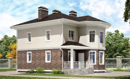 120-001-Л Проект трехэтажного дома, экономичный дом из керамзитобетонных блоков Сочи | Проекты домов от House Expert