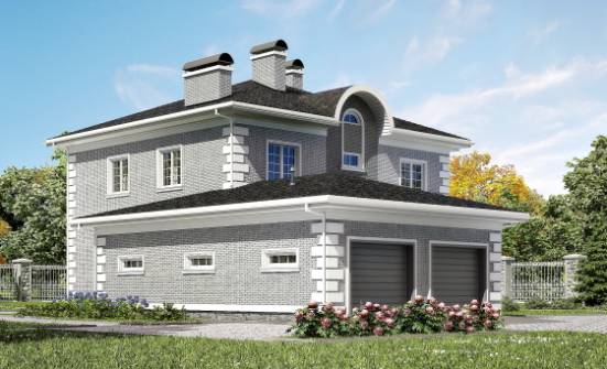 245-004-Л Проект двухэтажного дома и гаражом, классический домик из кирпича Сочи | Проекты домов от House Expert