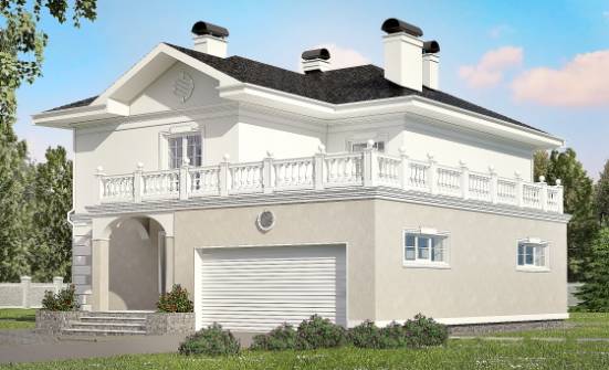 340-002-П Проект двухэтажного дома, гараж, огромный загородный дом из кирпича Сочи | Проекты домов от House Expert