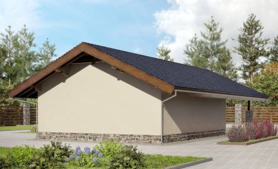 060-005-П Проект гаража из кирпича Сочи | Проекты одноэтажных домов от House Expert