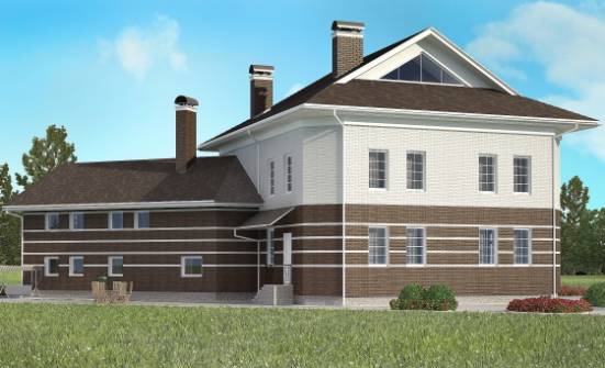 410-001-П Проект двухэтажного дома, гараж, классический загородный дом из кирпича Сочи | Проекты домов от House Expert