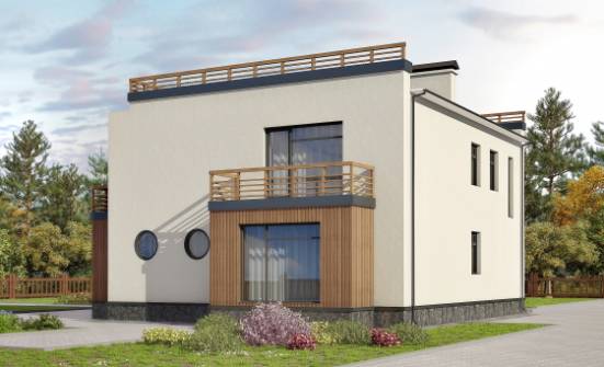 215-002-Л Проект двухэтажного дома, уютный дом из арболита Сочи | Проекты домов от House Expert