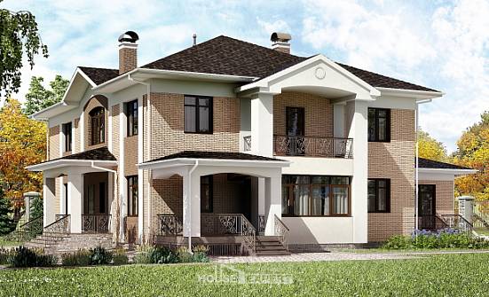 520-001-П Проект трехэтажного дома, большой домик из пеноблока Сочи | Проекты домов от House Expert