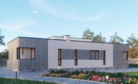 175-001-Л Проект одноэтажного дома, скромный загородный дом из пеноблока Сочи | Проекты одноэтажных домов от House Expert