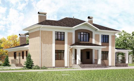 520-001-П Проект трехэтажного дома, большой домик из газобетона Сочи | Проекты домов от House Expert