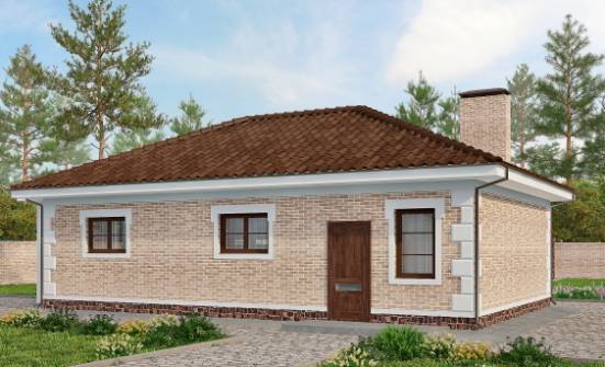 070-005-П Проект гаража из кирпича Сочи | Проекты домов от House Expert