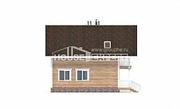 130-001-П Проект двухэтажного дома с мансардой, простой домик из дерева, Сочи