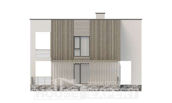 150-017-П Проект двухэтажного дома, скромный дом из пеноблока Сочи, House Expert