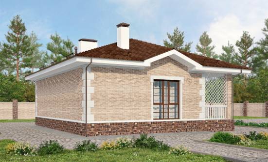 065-002-П Проект бани из кирпича Сочи | Проекты домов от House Expert