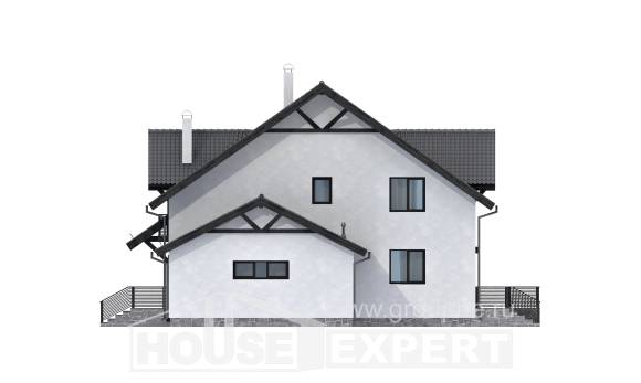 290-003-П Проект двухэтажного дома мансардой, просторный дом из твинблока Сочи, House Expert