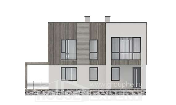150-017-П Проект двухэтажного дома, уютный дом из блока, Сочи