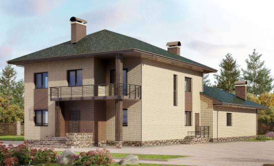 305-003-П Проект двухэтажного дома, классический коттедж из поризованных блоков Сочи | Проекты домов от House Expert