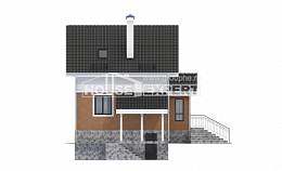 100-005-Л Проект трехэтажного дома с мансардой, современный коттедж из пеноблока, Сочи
