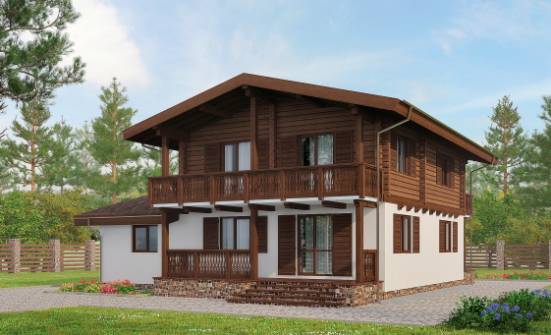 200-011-П Проект двухэтажного дома с мансардой, уютный домик из твинблока Сочи | Проекты домов от House Expert
