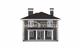 185-002-П Проект двухэтажного дома, бюджетный дом из твинблока Сочи, House Expert