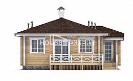 095-001-Л Проект одноэтажного дома, классический домик из бревен, Сочи