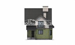120-003-П Проект двухэтажного дома с мансардой, скромный домик из твинблока, Сочи