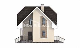 125-001-Л Проект двухэтажного дома мансардный этаж, классический коттедж из газосиликатных блоков Сочи, House Expert