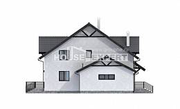 290-003-П Проект двухэтажного дома мансардный этаж, красивый дом из керамзитобетонных блоков Сочи, House Expert