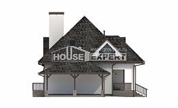 110-002-Л Проект двухэтажного дома мансардный этаж и гаражом, уютный загородный дом из твинблока Сочи, House Expert