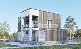 150-017-П Проект двухэтажного дома, бюджетный домик из газобетона, Сочи
