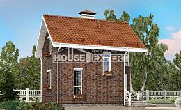 045-001-Л Проект двухэтажного дома с мансардой, уютный загородный дом из твинблока Сочи, House Expert
