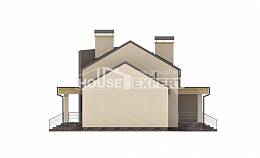 150-015-Л Проект двухэтажного дома с мансардным этажом, гараж, скромный дом из керамзитобетонных блоков, Сочи