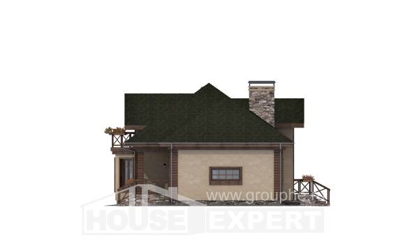 180-010-П Проект двухэтажного дома с мансардным этажом и гаражом, средний коттедж из поризованных блоков Сочи, House Expert