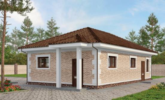 070-005-П Проект гаража из кирпича Сочи | Проекты одноэтажных домов от House Expert