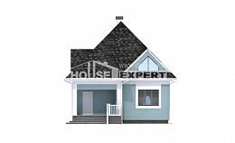 110-001-Л Проект двухэтажного дома мансардный этаж, бюджетный домик из теплоблока Сочи, House Expert