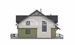 120-003-П Проект двухэтажного дома с мансардой, компактный домик из газосиликатных блоков Сочи, House Expert
