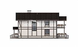 250-002-Л Проект двухэтажного дома с мансардным этажом и гаражом, классический домик из кирпича Сочи, House Expert