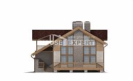 165-002-П Проект двухэтажного дома мансардой, гараж, классический коттедж из бризолита Сочи, House Expert