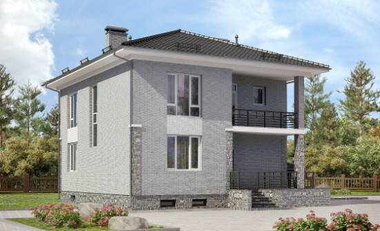 275-004-П Проект трехэтажного дома, гараж, просторный дом из кирпича Сочи | Проекты домов от House Expert