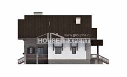 440-001-П Проект трехэтажного дома с мансардным этажом, гараж, красивый загородный дом из кирпича, Сочи