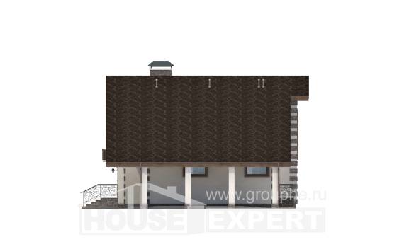 150-003-Л Проект двухэтажного дома мансардой и гаражом, простой дом из дерева, Сочи